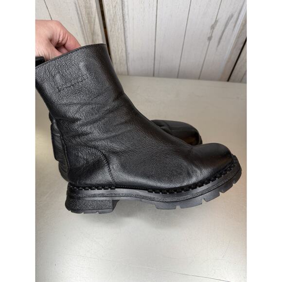 Vitto Rossi Designer Soft Leather Ankle Boots 38 US 7.5 Classic Black Soft - Picture 3 of 6